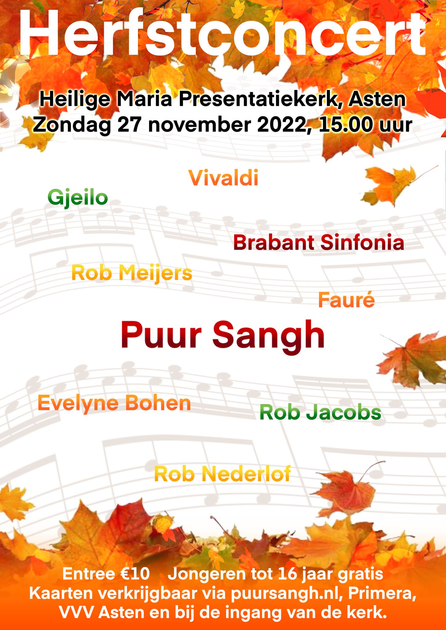 Poster Herfstconcert 27 november 2022